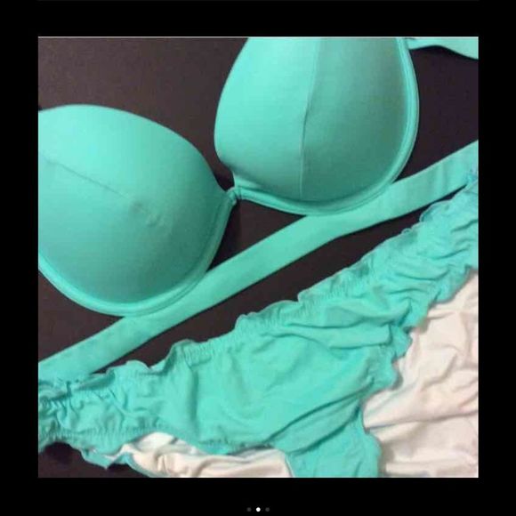 NWT VS 34DD,36D BANDED BIKINI SEAFOAM RIPUFF,ED - Picture 2 of 3